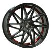 Janta aliaj Keskin Tuning KT20 8x18 5x112 et30 BLACK PAINTED RED INSIDE