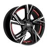 Janta aliaj MAM Felgen RS5 6.5x16 4x100 et35 BLACK FRONT POLISH RED INSIDE