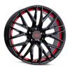 Janta aliaj MAM Felgen RS4 7.5x17 5x108 et45 BLACK PAINTED RED INSIDE