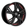 Janta aliaj MAM Felgen RS5 7.5x17 5x100 et35 BLACK PAINTED RED INSIDE