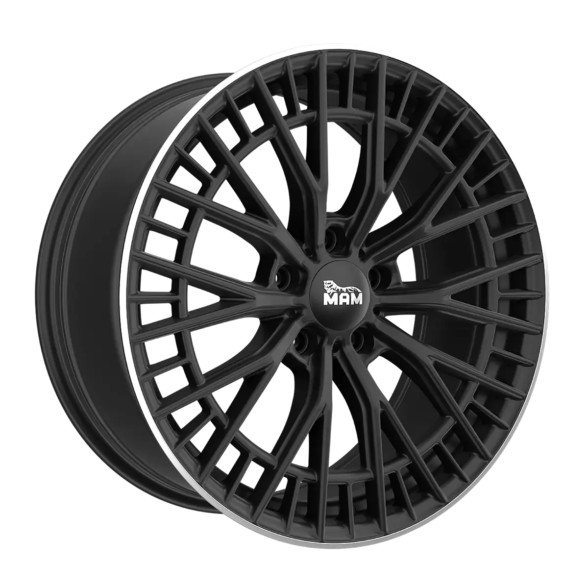 Janta aliaj MAM Felgen GT2 8.5x19 5x112 et45 MATT BLACK LIP POLISH
